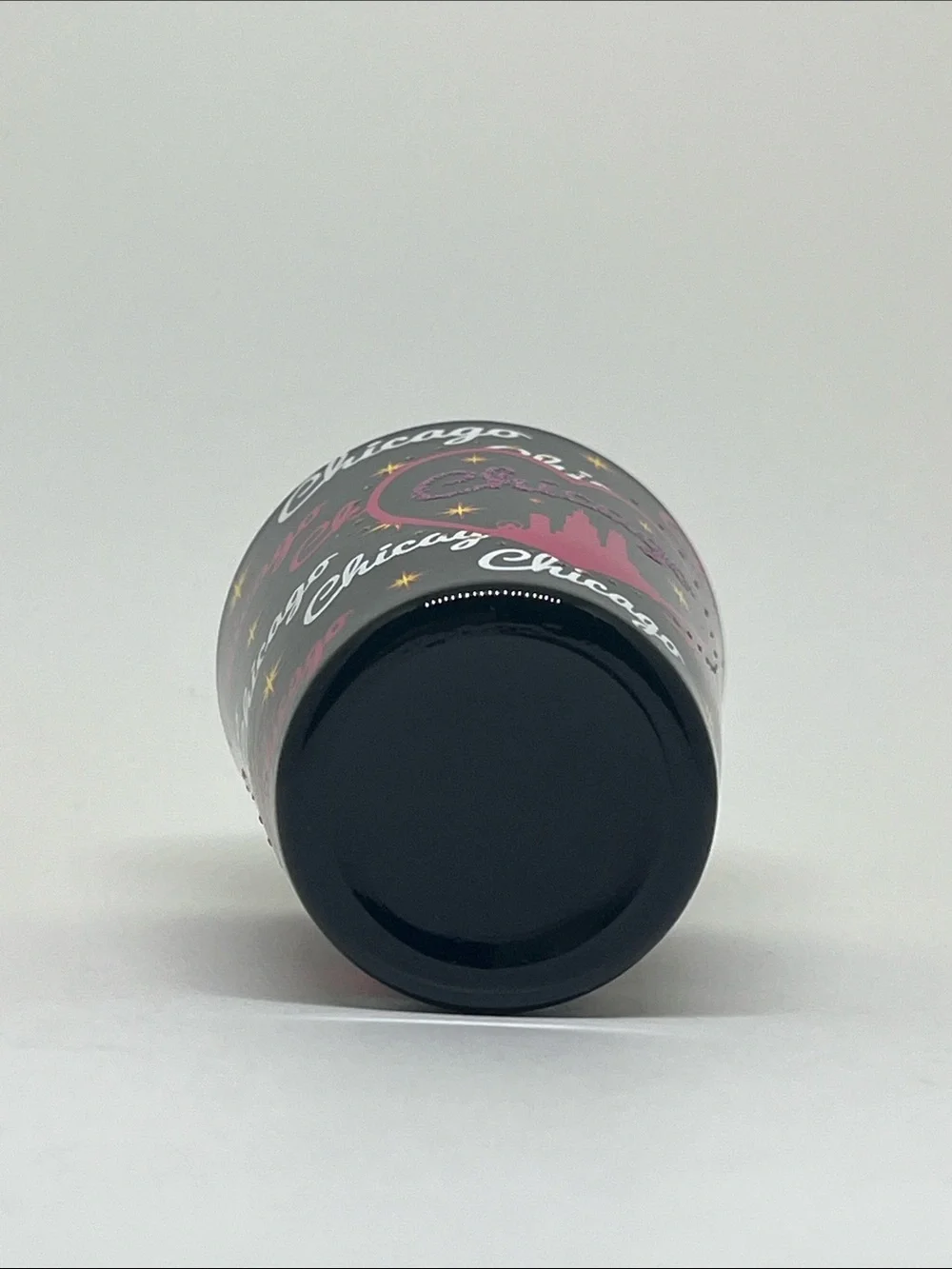 Chicago Heart Skyline Shot Glass — Black & Pink